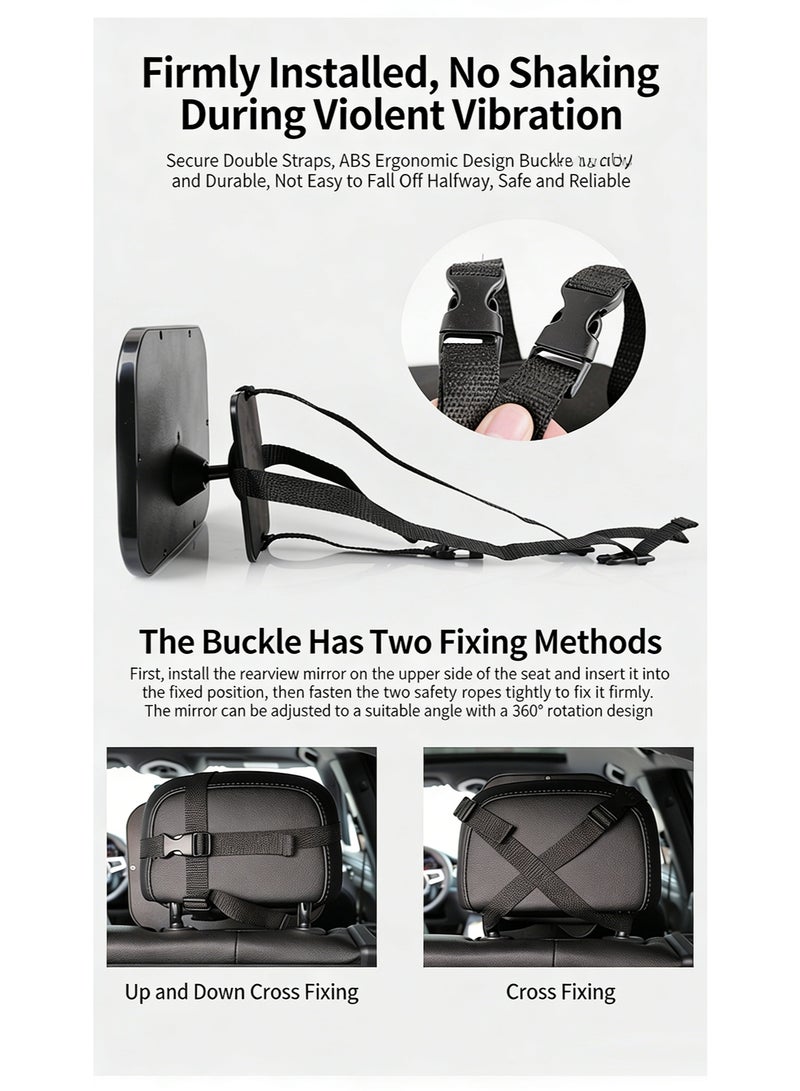 مرآة مرآة المراقبة للأطفال في مقعد الأمان للأطفال، مرآة مراقبة الأطفال داخل السيارة، مرآة المراقبة للأطفال في السيارة، مرآة مساعدة للمرآة الخلفية - Image 2